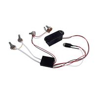 Toddmomy 2 Band Equalizer EQ Preamp Circuit for Bass Guitar Wiring Harness and Pickup Set Active Bass Tone Control GU50 (Black)