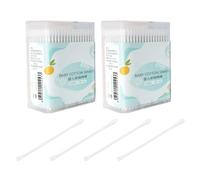 Toddmomy 2 Boxes Baby Ear Cleaning Cotton Swabs, Double-Headed Cotton Buds for Infant Care, Multi-Purpose Makeup Swabs, 400pcs, White