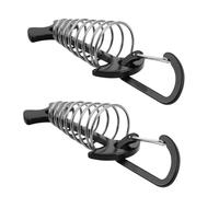 Toddmomy 2 Pcs Aluminum Alloy Multi Functional Canopy Hook Durable Tent Hanging Hook for Outdoor Camping Effortless Setup Strong Load Capacity Black Extended Design