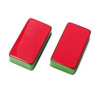 Toddmomy 2 Pcs Brass Pickup Metal Cover for Electric Guitar Fully Enclosed Design Red Bottom Fits Single Coil Humbucker Pickups Stain Resistant Protection