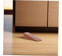 Toddmomy 2 Pcs Heavy Duty Wooden Door Stopper Wedges with Stable Antislip Base Creative Triangular Design for Home Safety Protects and Pets from Accidental Door Closures Minimalist Style