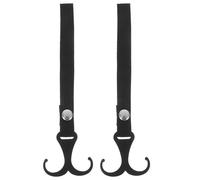 Toddmomy 2 Pcs No-Drill Stroller Hanging Hooks Made of Steel and Nylon for Vehicle and Motorcycle Use, for Hanging Purse and Grocery Bags, Versatile Clips for Stroller Accessories