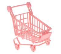Toddmomy 2 Pcs PVC Simulation Mini Trolley for Educational Pretend Shopping Cart with Dolls Storage Rack Role Play gift for for for for for for for Boys Random Color