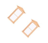 Toddmomy 2 pcs Scale Dollhouse Decor Accessories Lightweight Safe Wooden Props for Doll Playrooms