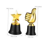 Toddmomy 2 Pcs Trophy Thumb Up Star Shapes Award Trophies for Party Competition Sports Prize Decor Rewards Props