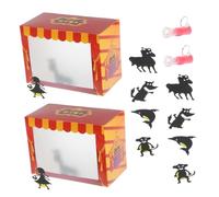 Toddmomy 2 Set DIY Shadow Puppets Theater Kit for Kids Creative Storytelling Craft Interactive Puppet Show Toys for Children Educational Science Experiment Play Random Color