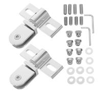 Toddmomy 2 Set Polished Chrome Shower Glass Door Hinges Alloy Pivot Hardware for Bathroom Door Fittings Reinforced Construction with Sleek Finish Smooth Operation