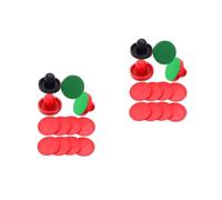 Toddmomy 2 Sets Air Hockey Pucks and Paddle Replacement Accessories for Game Tables Includes Pucks Red Dark Blue and Strikers for Endless Fun