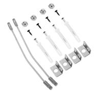 Toddmomy 2 Sets Anti Tip Kit Furniture Anchors Metal Silver with Quick Installation Strong Fixing for Creating A Safe Environment