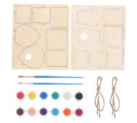 Toddmomy 2 Sets DIY Bird House Kits for Build and Paint Wooden Bird Nest Crafts for Home Decoration and Creative Fun Activities for Boys