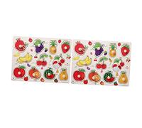 Toddmomy 2 Sets Early Jigsaw Educational Puzzle Plaything for Preschool Material Enhances Observation Thinking and Discrimination Skills