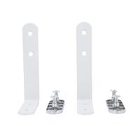 Toddmomy 2 Sets L-Shaped Right Angle Corner Brackets Screen Clips with Decorative Covers, Heavy Duty L Shape Shelf Bracket Fixers for Office Desk Partition Panels