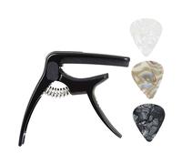 Toddmomy 2 Sets Metal Guitar Capo Multi Functional Capo for Acoustic Electric Guitars Durable Metal Body Comfortable Touch for Musicians and Beginners
