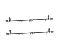 Toddmomy 2 Sets Miniature Alloy Dollhouse Curtain Rods with Brackets Window Treatment Accessories for Dollhouse Layouts Precise Fit for Multiple Mini Windows