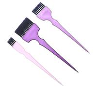 Toddmomy 2 Sets Professional Hair Dye Kit 6 Purple Plastic Hair Coloring Brushes, Including Large, Medium, and Small Sizes for DIY Hairstyle, Easy Clean up Salon Accessories