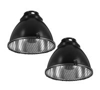 Toddmomy 2 Sets Reptile Lamp Cover: Stainless Steel Reptile Light Fixture Dome Light Cover Replacement - Bearded Dragon Basking Lighting Parts