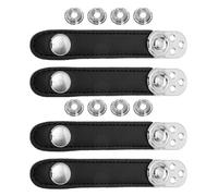 Toddmomy 2 Sets Universal Accordion Bellows Straps with Double Layer Buckle Design, Black Cowhide and Steel Material, Easy Installation and Secure Connection for Music Performance