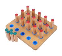 Toddmomy 20-Hole Wooden Pegboard for Finger Exercises: Pegs & Peg Board to Improve Finger for Seniors Patient Elderly