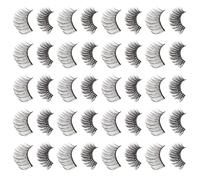 Toddmomy 20 Pairs Realistic False Eyelashes 3d Effect and Comfortable Texture, Natural Black Fiber Fake Lashes for Beauty Makeup and Daily Wear