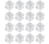 Toddmomy 200 Pcs Clear Fake Ice Cubes Acrylic Decorative Ice Cubes Artificial Square Crystal Ice Cubes Display for Home Kitchen Decoration Wedding Centerpiece Vase Fillers Photography Props