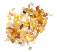 Toddmomy 200g Yellow Irregular Polished Gravel for Fish Tanks and Flowerpots Decorative Stones for Home for Aquariums Garden Arrangements and Craft Projects
