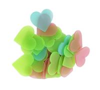 Toddmomy 200pcs Fluorescent Heart Wall Stickers Removable and Easy to Apply Plastic Decorative Stickers for Room Indoor Decorations and Creative DIY Nursery Decor