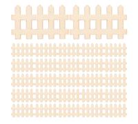 Toddmomy 200pcs Miniature Fence: Mini Wood Picket Fence Ornament Tiny Fencing Edge for Fairy Garden Terrarium Bonsai Dollhouse and Micro Landscaping Decor