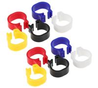 Toddmomy 200pcs Open Pigeon Leg Rings Inner Diameter Weatherproof Poultry Foot Bands for Quails Bantams Finches Identification Clips for Racing Birds