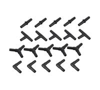 Toddmomy 20pcs Aquarium Air Hose Connectors Oxygen Pump Accessories Plastic Airline Tubing Adapters with I T L Y Shape Splitters for Fish Tank Aeration