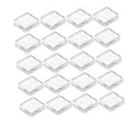 Toddmomy 20pcs Clear Glass Bricks for Dollhouse Realistic Miniature Building Supplies DIY Decoration for Micro Scenes for Dollhouse Accessories and Crafts