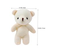 Toddmomy 20pcs Cute Mini Bear Keychain Soft Cuddly Stuffed Animal Pendant Charms for Backpack Purse DIY Decor Bulk Linked Bear for and Party Bag Fillers