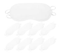 Toddmomy 20pcs Disposable White Polyester Sleep Eye Masks for Sleeping and Taking a Nap, Lightproof and Comfortable Eye Covers Helping You Fall Asleep Easily