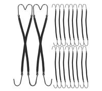 Toddmomy 20pcs Elastic Ponytail Holder Hooks for Hair Styling Smooth Finish Bungee Hair Bands for Braids Half-knots and Natural-looking Ponytails for Women