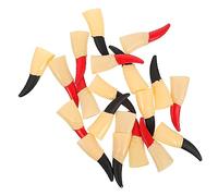 Toddmomy 20Pcs Halloween Fake Finger Claws Cosplay Nail Props Compatible with Natural and Artificial Nails Glow Dark Trick Accessories for Party Pranks and Costume Fun