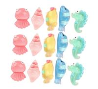 Toddmomy 20pcs Luminous Miniature Animal Statues Resin Decoration for Aquarium Fish Tank Dollhouse Indoor Outdoor Garden Ornaments