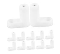 Toddmomy 20pcs Plastic L-Shaped Mounting Feet for Mini Claw Machine Circuit Board Standoffs, White Insulated Spacer for PCB Support, Suitable for Arcade Gaming Console and Vending Machine
