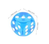 Toddmomy 20pcs Rounded Corner Acrylic Dice Set Multi-colored Translucent Cubes for Board Games Classroom Math Teaching Christmas Party Educational Probability Tools