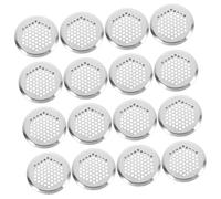 Toddmomy 20pcs Stainless Steel Circular Air Vents with Honeycomb Mesh Round Soffit Vent Covers for Shoe Cabinets Wardrobe Ventilation Dust-Resistant Cabinet Air Hole Louvers