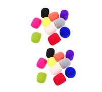 Toddmomy 20pcs Thickened Microphone Cover for Ktv Mic Sponge Filter Windscreen Protector for Singing Reusable Microphone Wind Muff