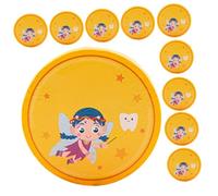 Toddmomy 20Pcs Tooth Fairy Commemorative Coins Wooden Incentive for Souvenir for Lost Teeth Adorable Collectible