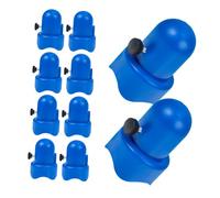 Toddmomy 20pcs Trampoline Pole End Caps with Screws Blue Plastic Replacement Covers for Standard Enclosure Poles Safety Bump Protection Easy Install Trampoline Parts