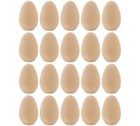 Toddmomy 20pcs Unfinished Wooden Eggs for Boy Girl DIY Craft Easter Decoration Small for Hand-Painting Activities and Holiday Celebrations(2.5x2.5x3.8cm)