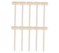 Toddmomy 20pcs Wooden Cracking Hammers for Smooth Surface Mini Mallets Childrens Supplies Safe Material Practical Play Tools for Boys and Games