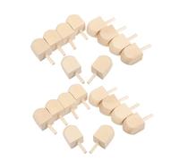 Toddmomy 20Pcs Wooden Dreidels Blank DIY Craft Tops for Hanukkah Holiday Decorations and Educational Cultural Spinning