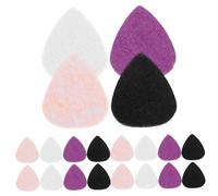 Toddmomy 20Pcs Wool Felt Ukulele Picks Soft Guitar Plectrums for Ukulele Guitar Bass Comfortable Playing Experience with Rich Sound Quality White Purple Black Orange