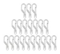 Toddmomy 20Pcs Zinc Alloy D Shaped Hooks Heavy Duty Carabiner Clips for Keys Camping Gear and More Multi Functional Keychain Accessories with Durable Spring Alloy Design