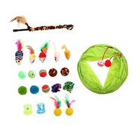 Toddmomy 21Pcs Cat Teaser Set Interactive Wand with Stretchable Design for Fun Playtime Engaging Cat Amusement and Bonding Activities