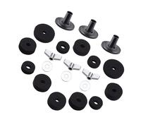 Toddmomy 21Pcs Drum Friction Pad Protective Washer Non Slip Felt Kit for Drum Kit Height Cymbal Support Black