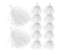 Toddmomy 24pcs Cheerleading Pom Poms with Ergonomic Handles and Rooters for Rehearsals and Festivals Team Spirit Accessories
