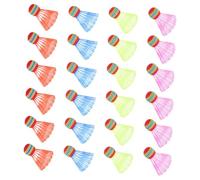 Toddmomy 24pcs Colorful Badminton Shuttlecocks for Beginners with Oversized Head Ergonomic Design Foam Plastic Indoor Outdoor Sports Birdies Training